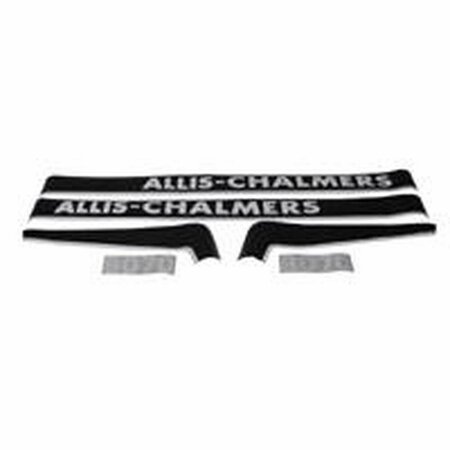 AFTERMARKET R4645 Decal Set, Black And White, Hood Only, Fits Allis-Chalmers Model 8070 R4645-RIL